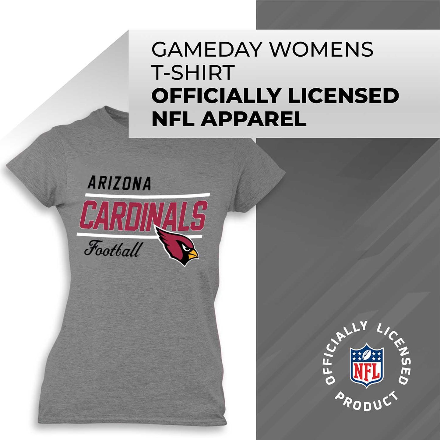 Arizona Cardinals NFL Gameday Women's Relaxed Fit T-shirt - Gray