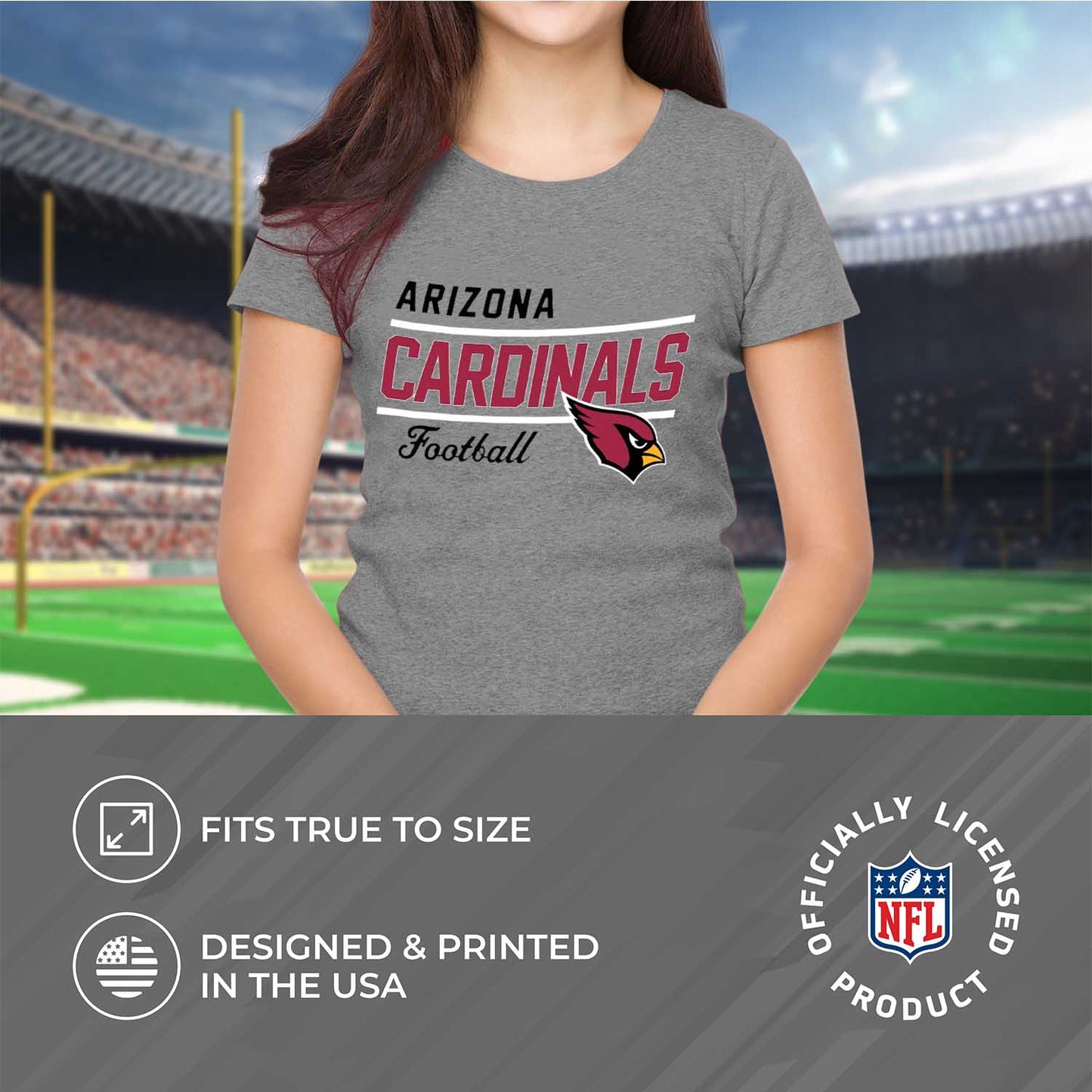 Arizona Cardinals NFL Gameday Women's Relaxed Fit T-shirt - Gray