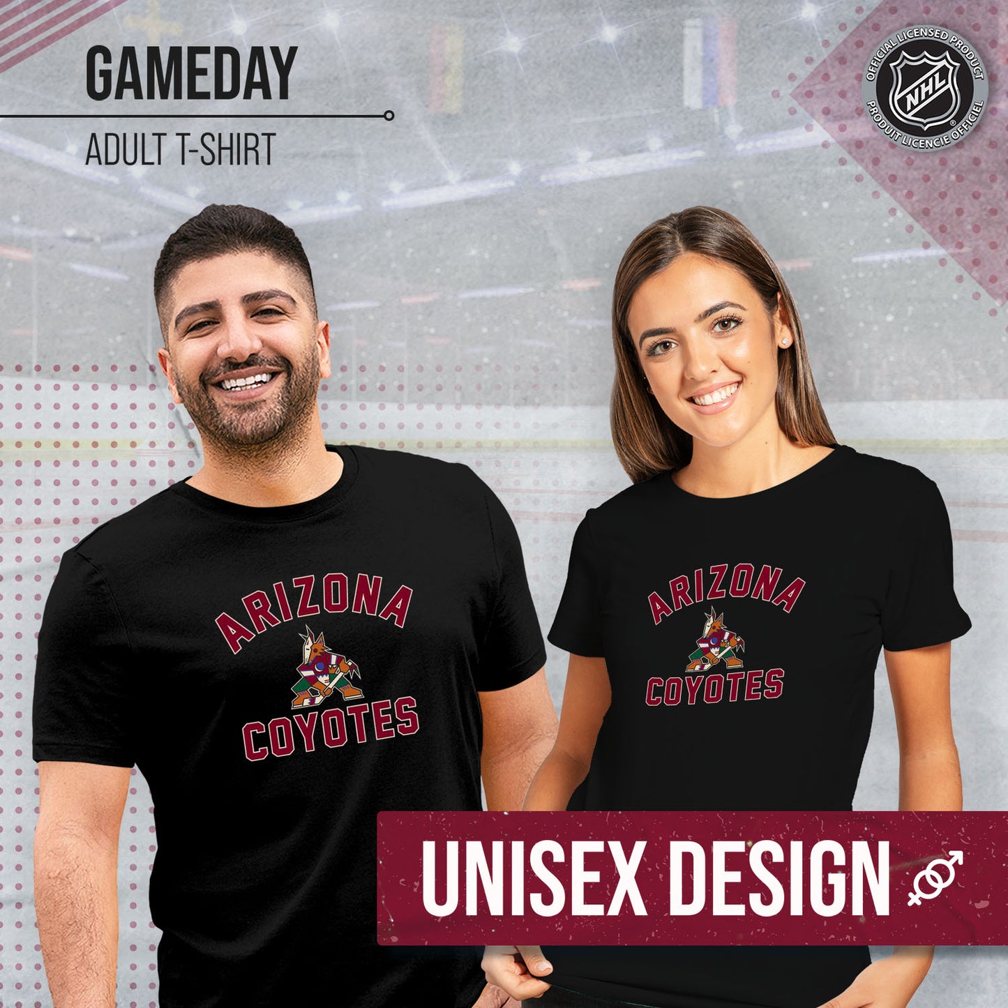 Arizona Coyotes NHL Adult Game Day Unisex T-Shirt - Black