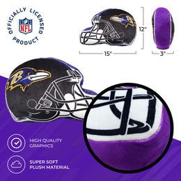 Baltimore Ravens NFL Helmet Football Super Soft Plush Pillow - Black