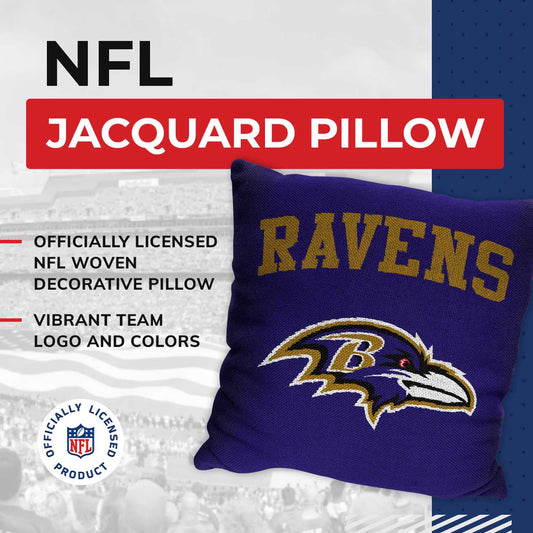 Baltimore Ravens NFL Decorative Football Throw Pillow - Purple