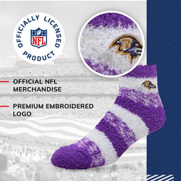 Baltimore Ravens NFL Cozy Soft Slipper Socks - Purple