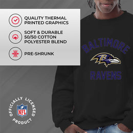 Baltimore Ravens NFL Adult Gameday Football Crewneck Sweatshirt - Black