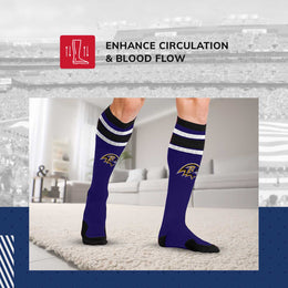 Baltimore Ravens NFL Adult Knee High-Performance Socks - Purple