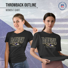 Baltimore Ravens NFL Womens Overtime Blueprint Tag-Less T-Shirt - Black