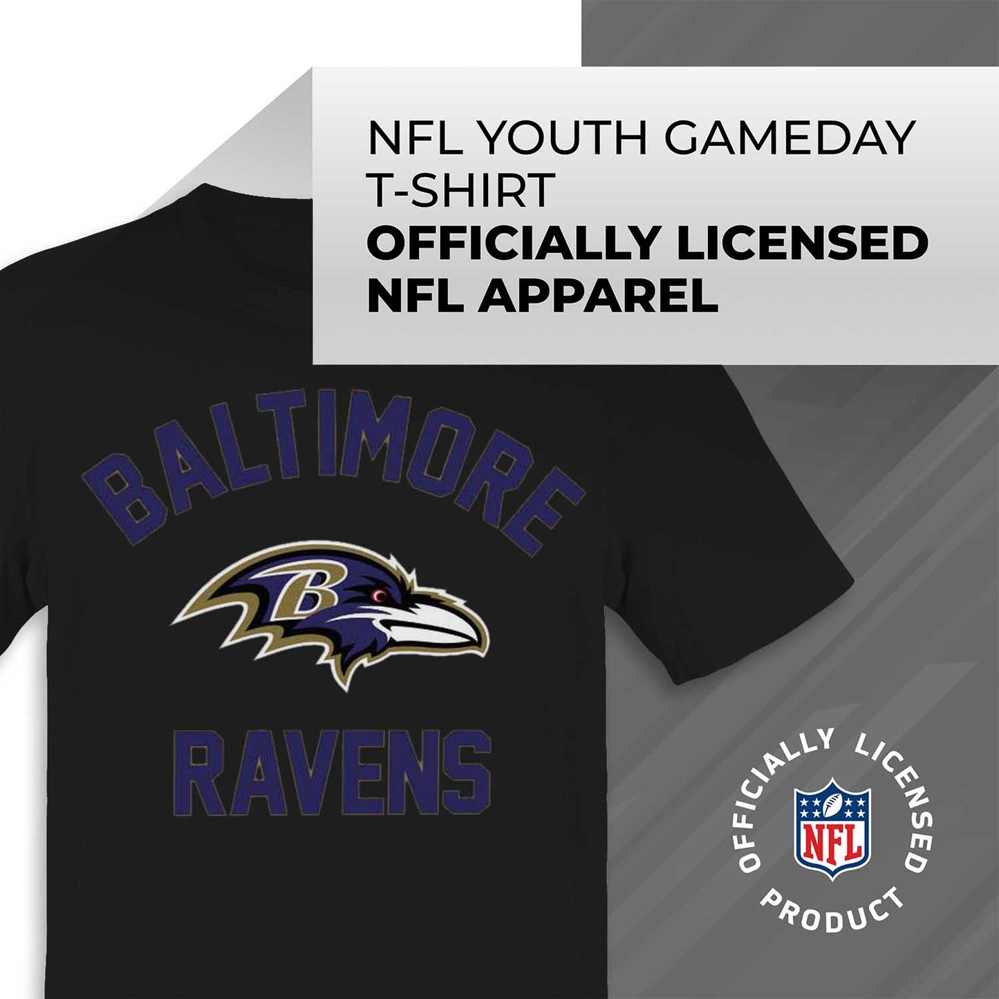 Baltimore Ravens NFL Youth Gameday Football T-Shirt - Black