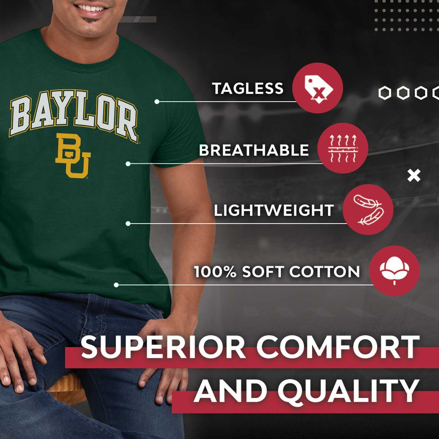 Baylor Bears NCAA Adult Gameday Cotton T-Shirt - Team Color