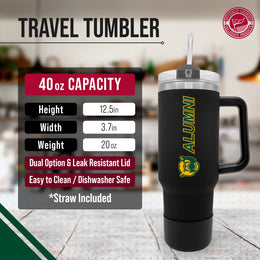 Baylor Bears Collegiate 40oz Stainless Steel Travel Tumbler with Handle for Alumni - Black