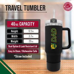 Baylor Bears Collegiate 40oz Stainless Steel Travel Tumbler with Handle for Dad - Black