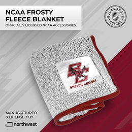Boston College Eagles NCAA Silk Sherpa College Throw Blanket - Maroon