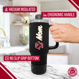 Boston College Eagles Collegiate 40oz Stainless Steel Travel Tumbler with Handle for Mom - Black