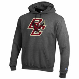 Boston College Eagles Adult Mascot Fleece Hooded Sweatshirt - Charcoal