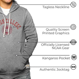 Boston College Eagles College Gray University Seal Hooded Sweatshirt - Gray