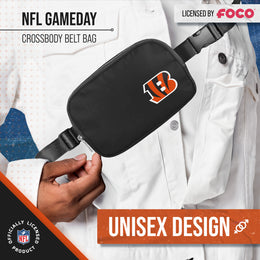 Cincinnati Bengals NFL Gameday On The Move Crossbody Belt Bag - Black