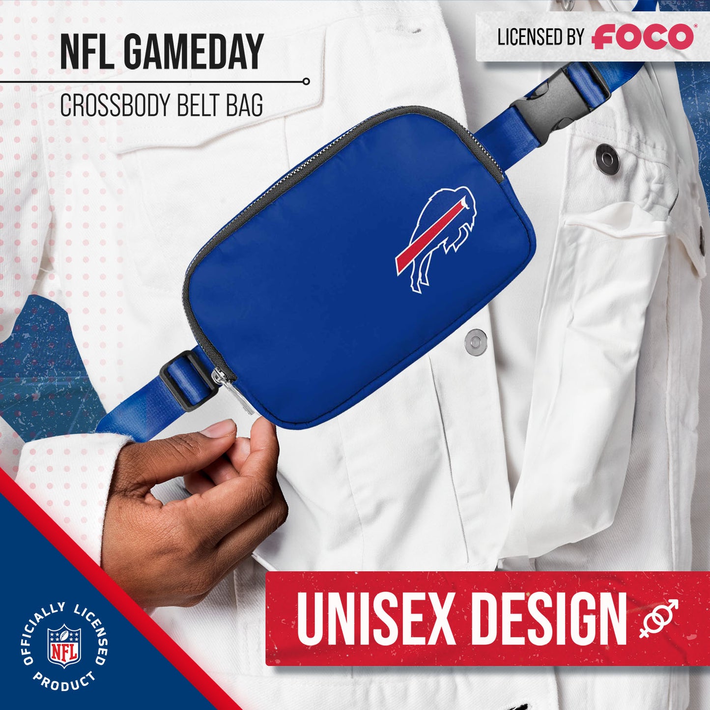 Buffalo Bills NFL Gameday On The Move Crossbody Belt Bag - Royal