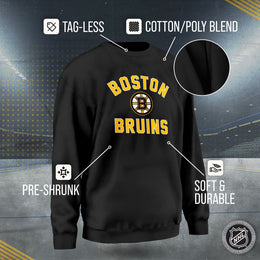 Boston  Bruins Adult NHL Gameday Crewneck Sweatshirt - Black