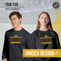 Boston  Bruins NHL Charcoal True Fan Crewneck Sweatshirt - Charcoal