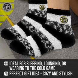 Boston  Bruins NHL Unisex Cozy Sleep Socks - Black