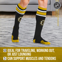 Boston  Bruins NHL Adult Knee High-Performance Socks - Black