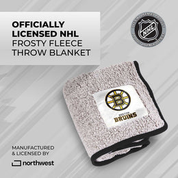 Boston  Bruins NHL Silk Touch Sherpa Throw Blanket - Black