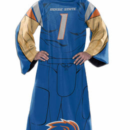 Boise State Broncos NCAA Team Wearable Blanket with Sleeves - Blue