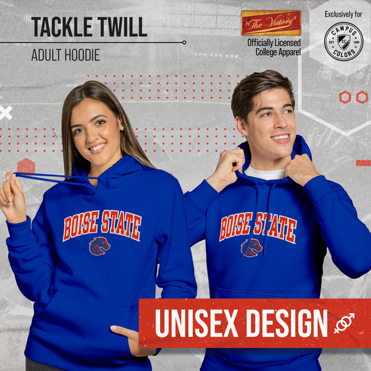 Boise State Broncos NCAA Adult Tackle Twill Hooded Sweatshirt - Royal