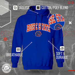 Boise State Broncos NCAA Adult Tackle Twill Hooded Sweatshirt - Royal