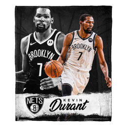Brooklyn Nets Northwest NBA Hi-Def Kevin Durant Silk Blanket - Black