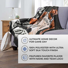 Brooklyn Nets Northwest NBA Hi-Def Kevin Durant Silk Blanket - Black