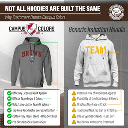 Brown Bears Campus Colors Adult Arch & Logo Soft Style Gameday Hooded Sweatshirt  - Gray