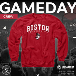 Boston Terriers Adult Arch & Logo Soft Style Gameday Crewneck Sweatshirt - Red