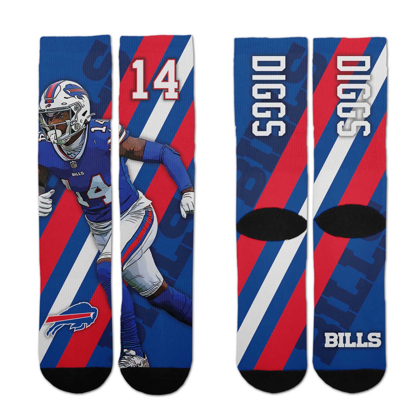 Buffalo Bills NFL Adult Player Stripe Sock - Blue #14