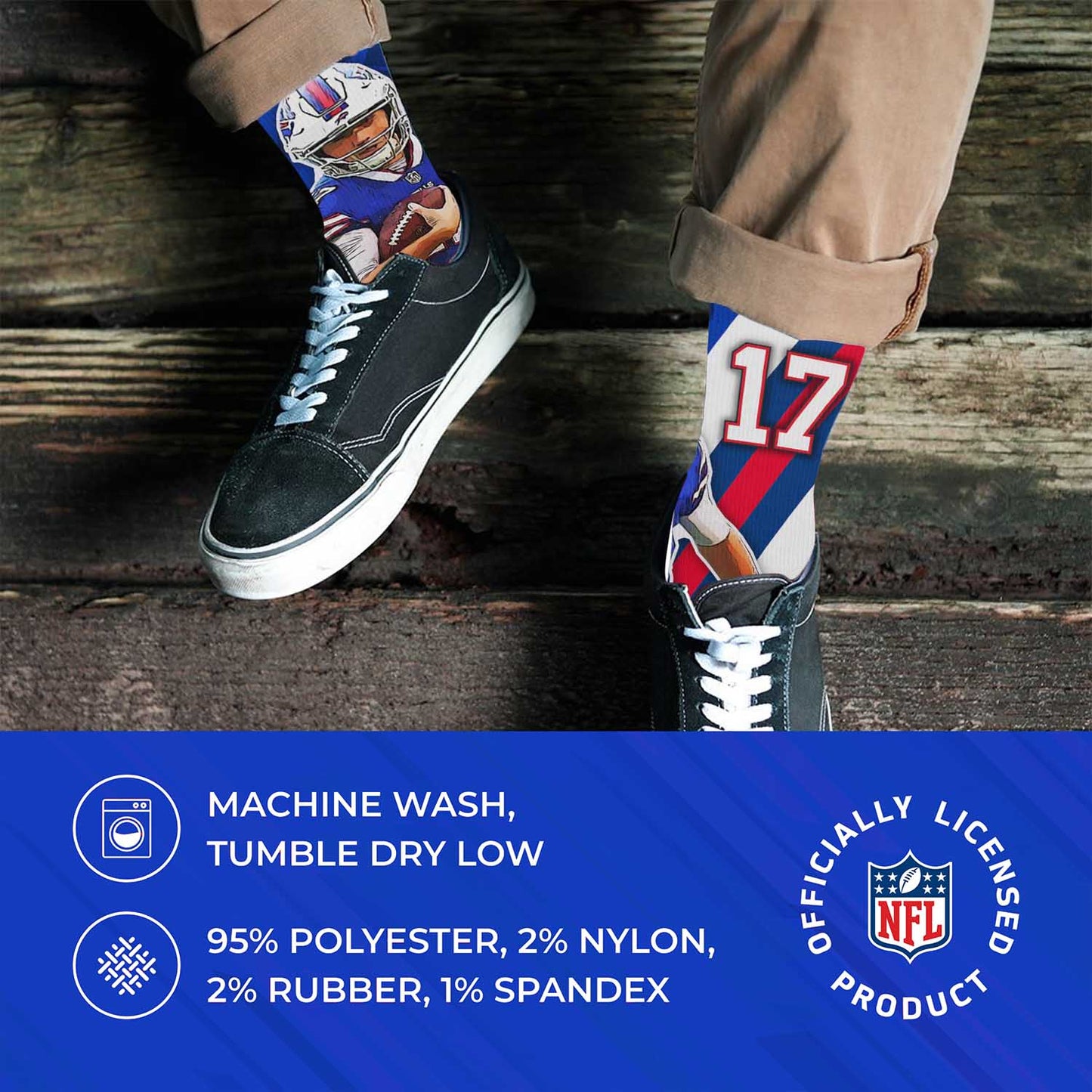 Buffalo Bills NFL Youth Player Stripe Sock - Blue