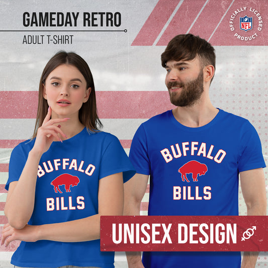 Buffalo Bills NFL Adult Retro Gameday Unisex T-Shirt - Royal