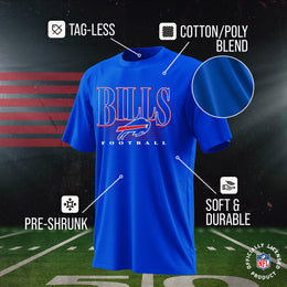 Buffalo Bills NFL Adult Overtime Blueprint Tag-Less T-Shirt - Royal