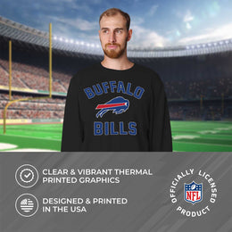 Buffalo Bills NFL Adult Gameday Football Crewneck Sweatshirt - Black