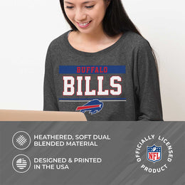 Buffalo Bills NFL Womens Charcoal Crew Neck Football Apparel - Charcoal