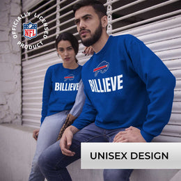 Buffalo Bills NFL Adult Slogan Crewneck Sweatshirt - Royal