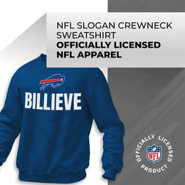 Buffalo Bills NFL Adult Slogan Crewneck Sweatshirt - Royal