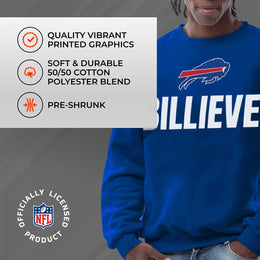 Buffalo Bills NFL Adult Slogan Crewneck Sweatshirt - Royal