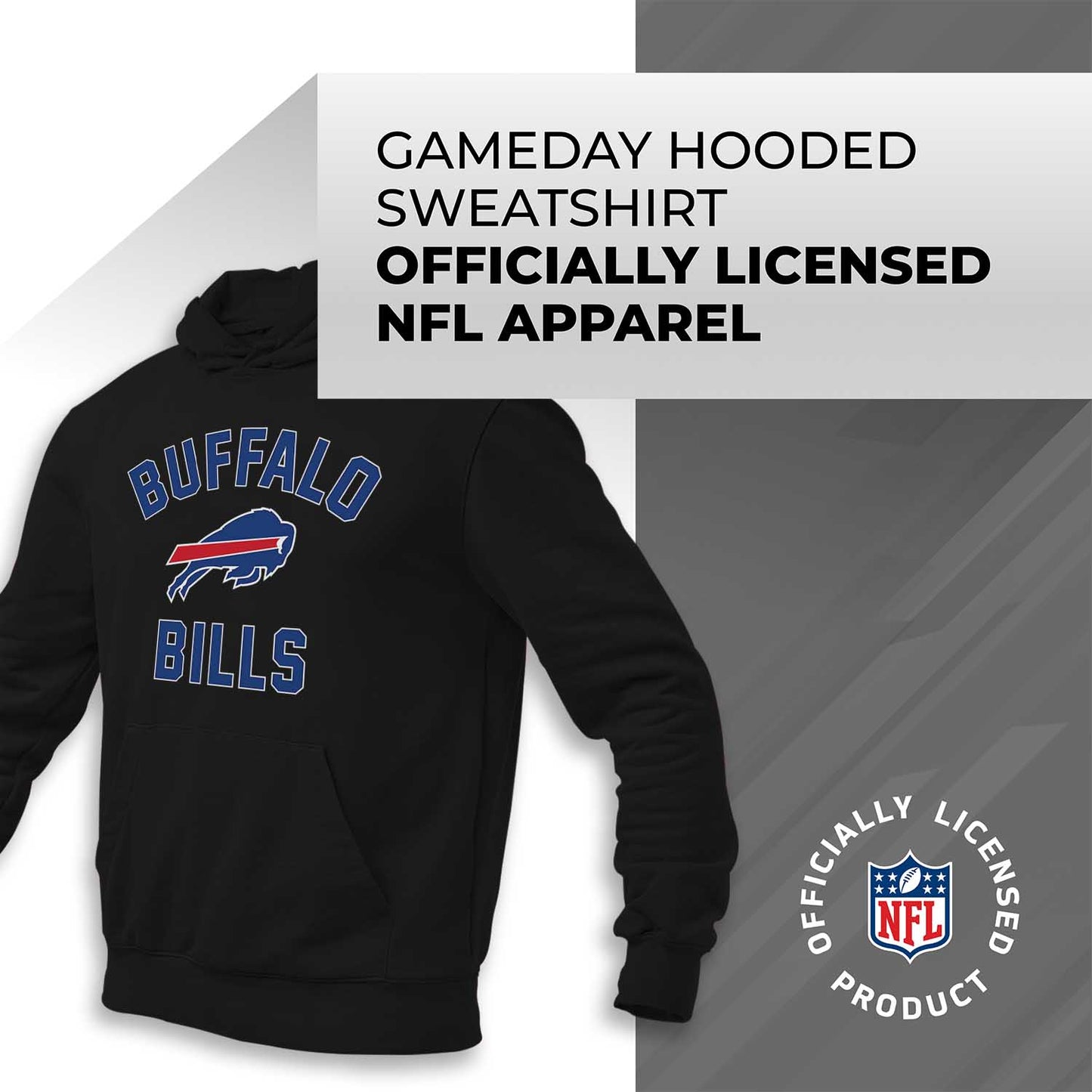 Buffalo Bills NFL Adult Gameday Hooded Sweatshirt - Black