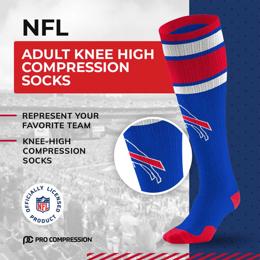 Buffalo Bills NFL Adult Knee High-Performance Socks - Royal