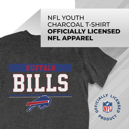 Buffalo Bills NFL Youth Short Sleeve Charcoal T Shirt - Charcoal