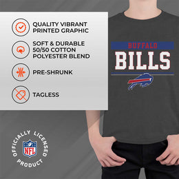 Buffalo Bills NFL Youth Short Sleeve Charcoal T Shirt - Charcoal