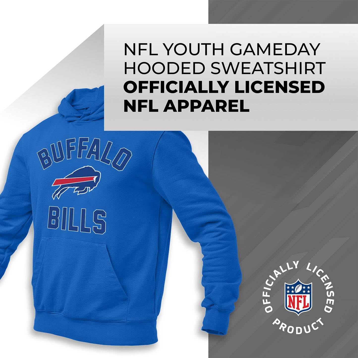 Buffalo Bills NFL Youth Gameday Hooded Sweatshirt - Royal