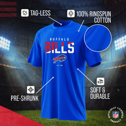 Indianapolis Colts Adult NFL Diagonal Fade Color Block T-Shirt - Royal