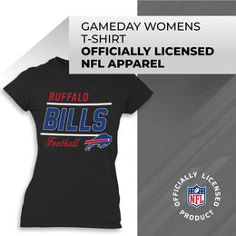Buffalo Bills NFL Womens Plus Size Relaxed Fit T-Shirt - Black