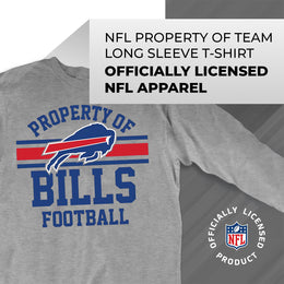 Buffalo Bills NFL Adult Property Of Long SleeveT Shirt - Sport Gray