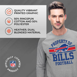 Buffalo Bills NFL Adult Property Of Long SleeveT Shirt - Sport Gray