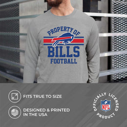 Buffalo Bills NFL Adult Property Of Long SleeveT Shirt - Sport Gray